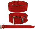 Kobo WTB05 Leather Power Weight Lifting Belt 10 mm Thick, 4 Inches Wide (M, Red)