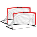 L Runnzer Portable Soccer Goals, Kids Soccer Nets For Backyard For Training & Practice, Soccer Net For Kids With Carry Bag, 2 Se