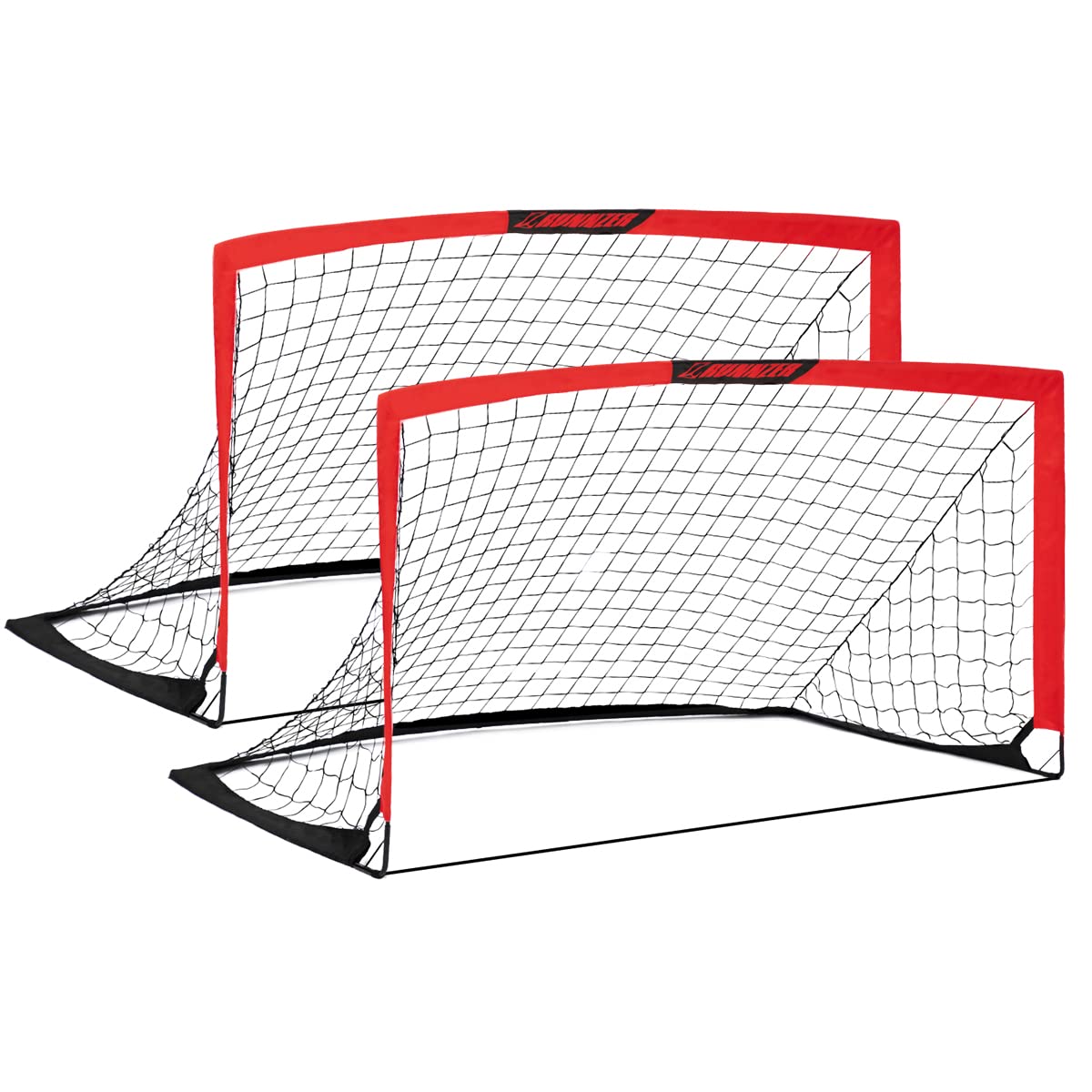 L Runnzer Portable Soccer Goals, Kids Soccer Nets For Backyard For Training & Practice, Soccer Net For Kids With Carry Bag, 2 Se