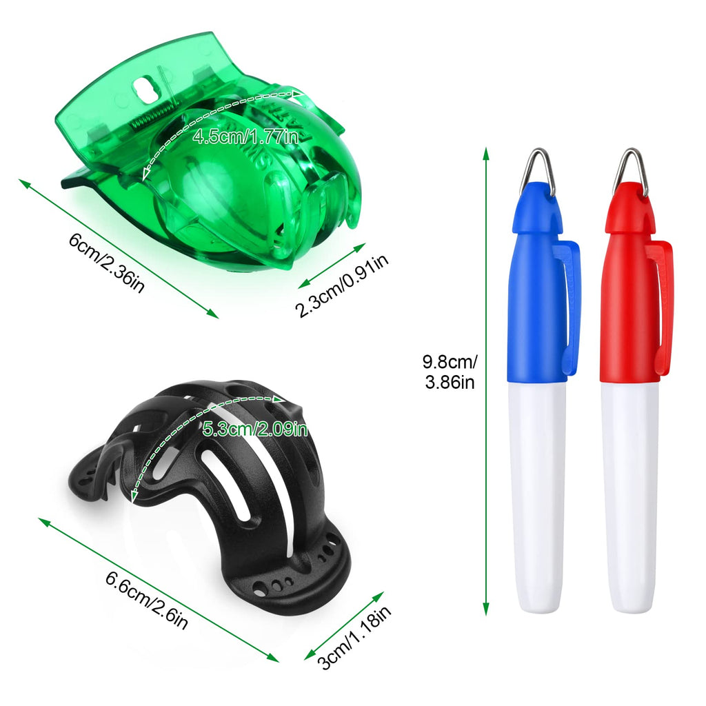 8 Pack Golf Ball Marker Liner Drawing Marker, 4 Golf Ball Marker Stencil And 4 Color Golf Ball Markers, Golf Ball Line Marker To