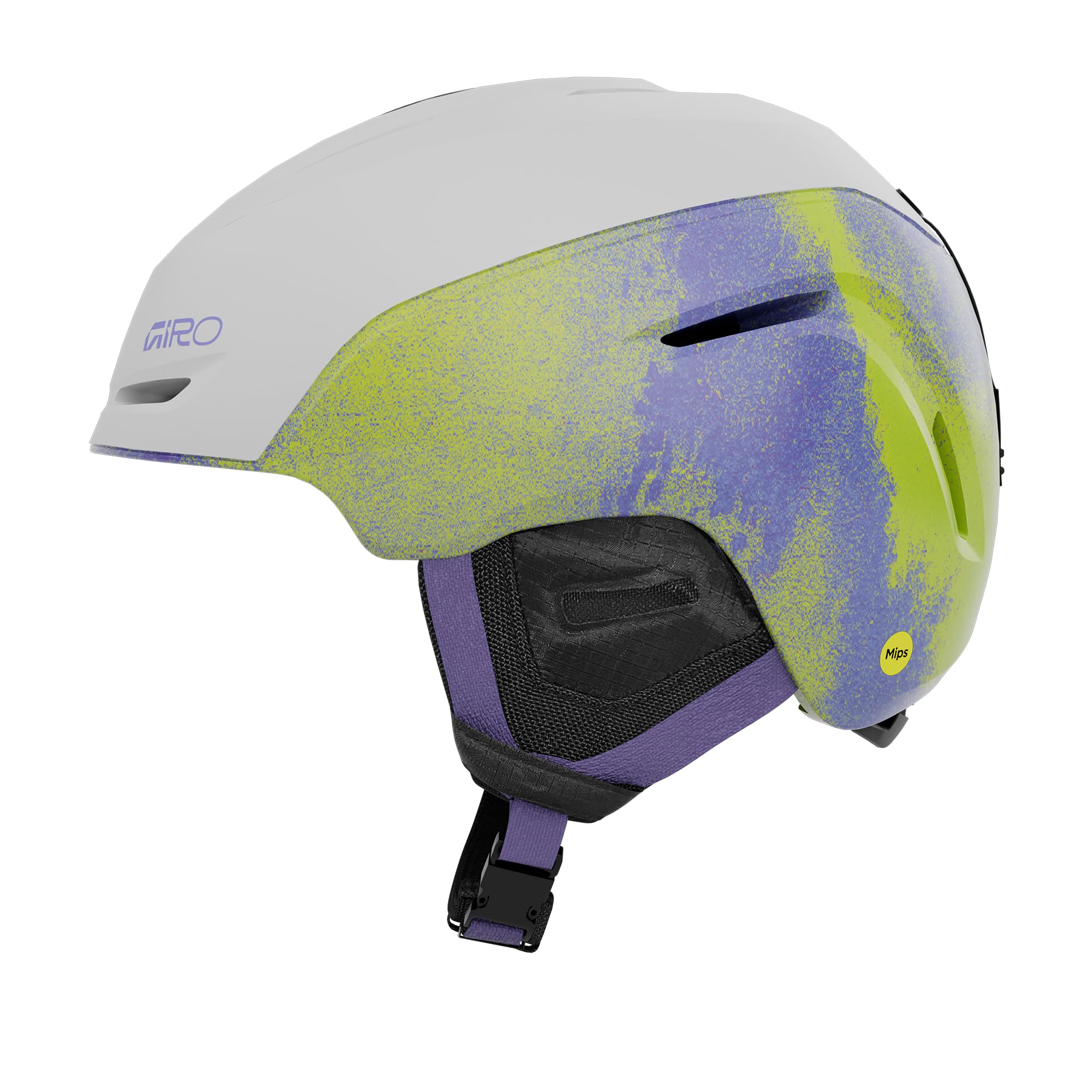 Giro Neo Jr. MIPS Kids Snow Helmet - Matte White/Flo Green - Size S (52-55.5cm)