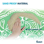 Sunlit 10'X9' Extra Large Boho Sand Proof Beach Blanket, Sand Proof Mat With Corner Pockets And Mesh Bag For Beach Party, Travel