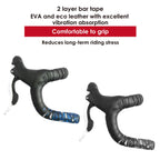 Gorix Bar Tape Handlebar Grip Wrap+2 Bar Plug Rose Pattern Road Mountain Bicycle Cycling (Gx-Bara(Global Edition)) (Black  Red)