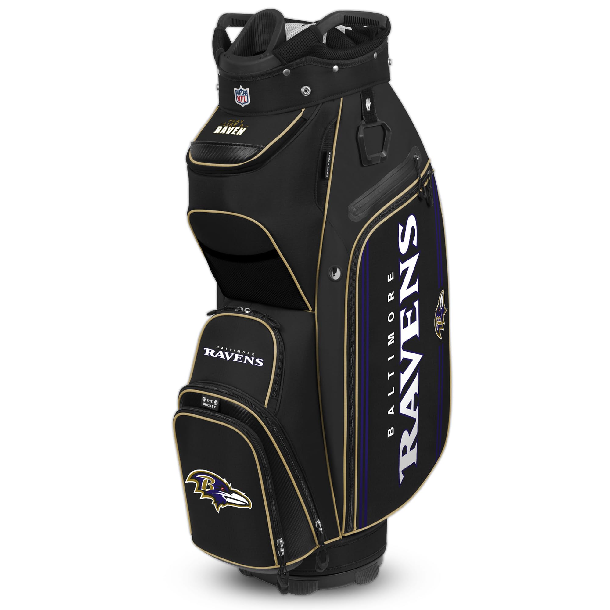 WinCraft Baltimore Ravens Bucket III Cooler Cart Golf Bag