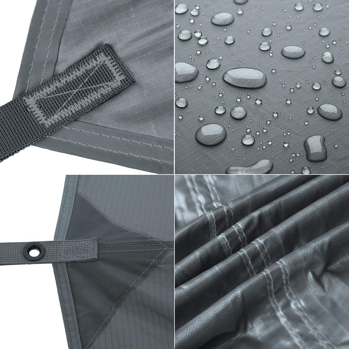 Free Soldier Waterproof Portable Tarp Multifunctional Outdoor Camping Traveling Awning Backpacking Tarp For Shelter Rain (Gray 1