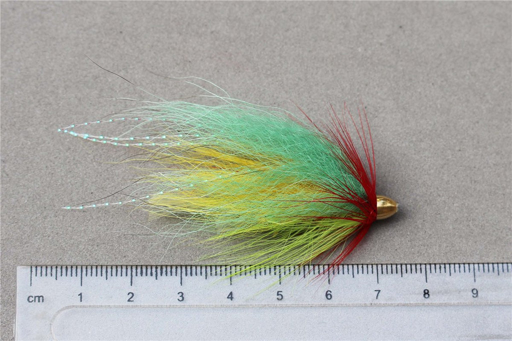 Tigofly 40 Pcs/Lot 2 Weighted Cone Head Tube Fly 5 Colors Assorted Streamer Salmon Trout Steelhead Fly Fishing Flies Lures Set