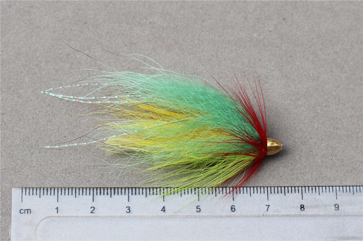 Tigofly 40 Pcs/Lot 2 Weighted Cone Head Tube Fly 5 Colors Assorted Streamer Salmon Trout Steelhead Fly Fishing Flies Lures Set