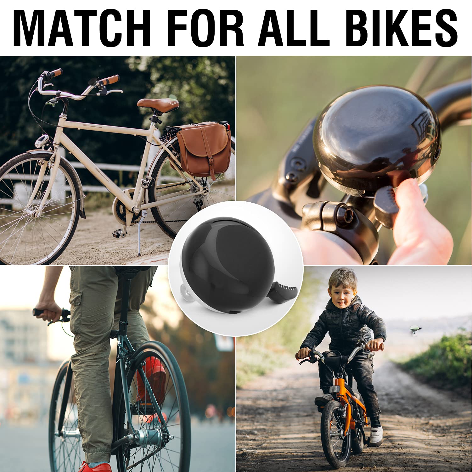 Marque Beach Cruiser Bike Bell (Black)