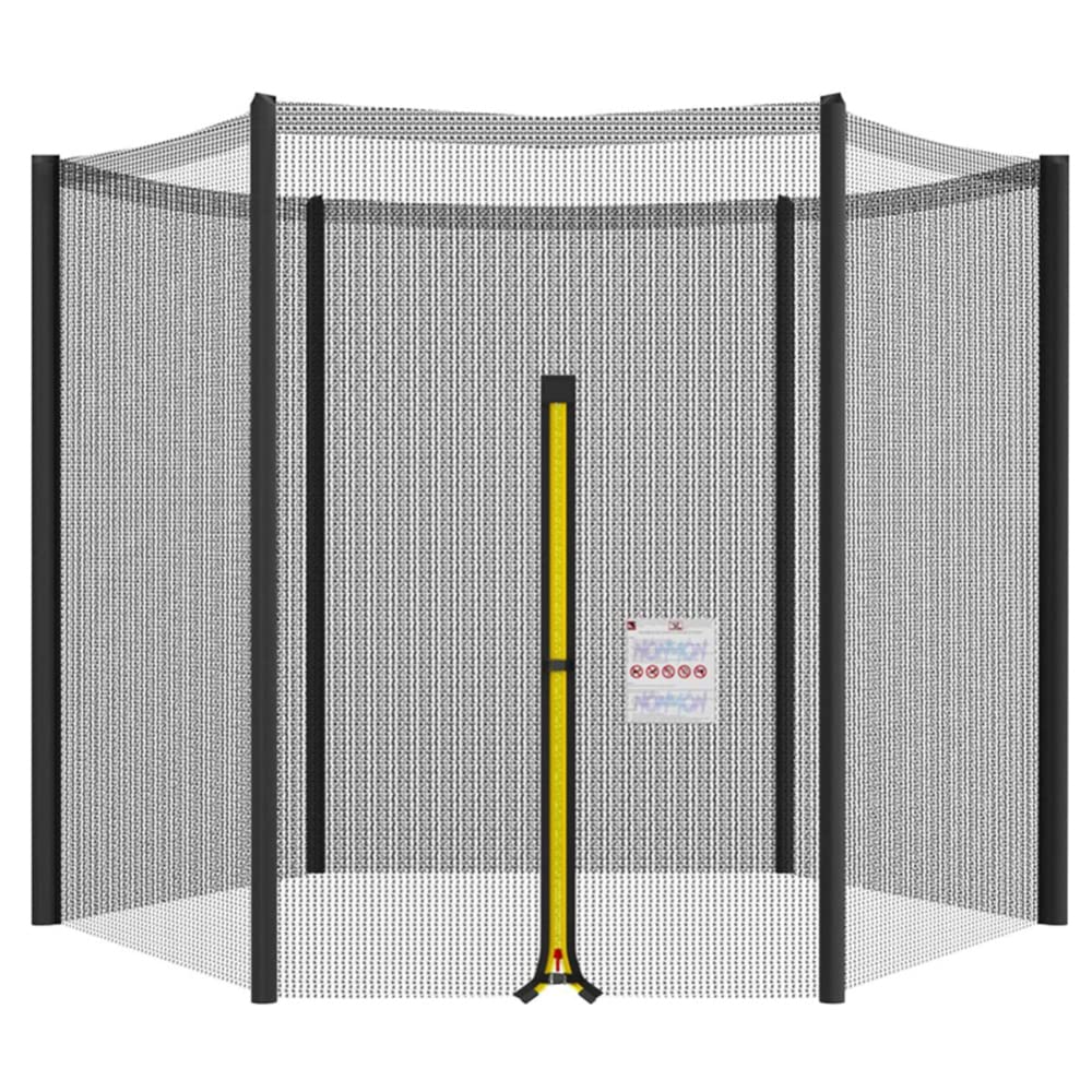 Trampoline Net Replacement, Trampoline Enclosure Net Only with Zipper & Buckle, Safety Net for Most Trampolines with Round Frame