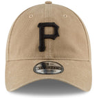 New Era Mlb Khaki Core Classic 9Twenty Adjustable Hat Cap One Size Fits All (Pittsburgh Pirates Khaki)