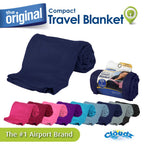 Cloudz Cozy Compact Airplane Travel Blanket For Your Flight, Car, Camping, Home Or Comforting Warmth Anywhere! - Navy