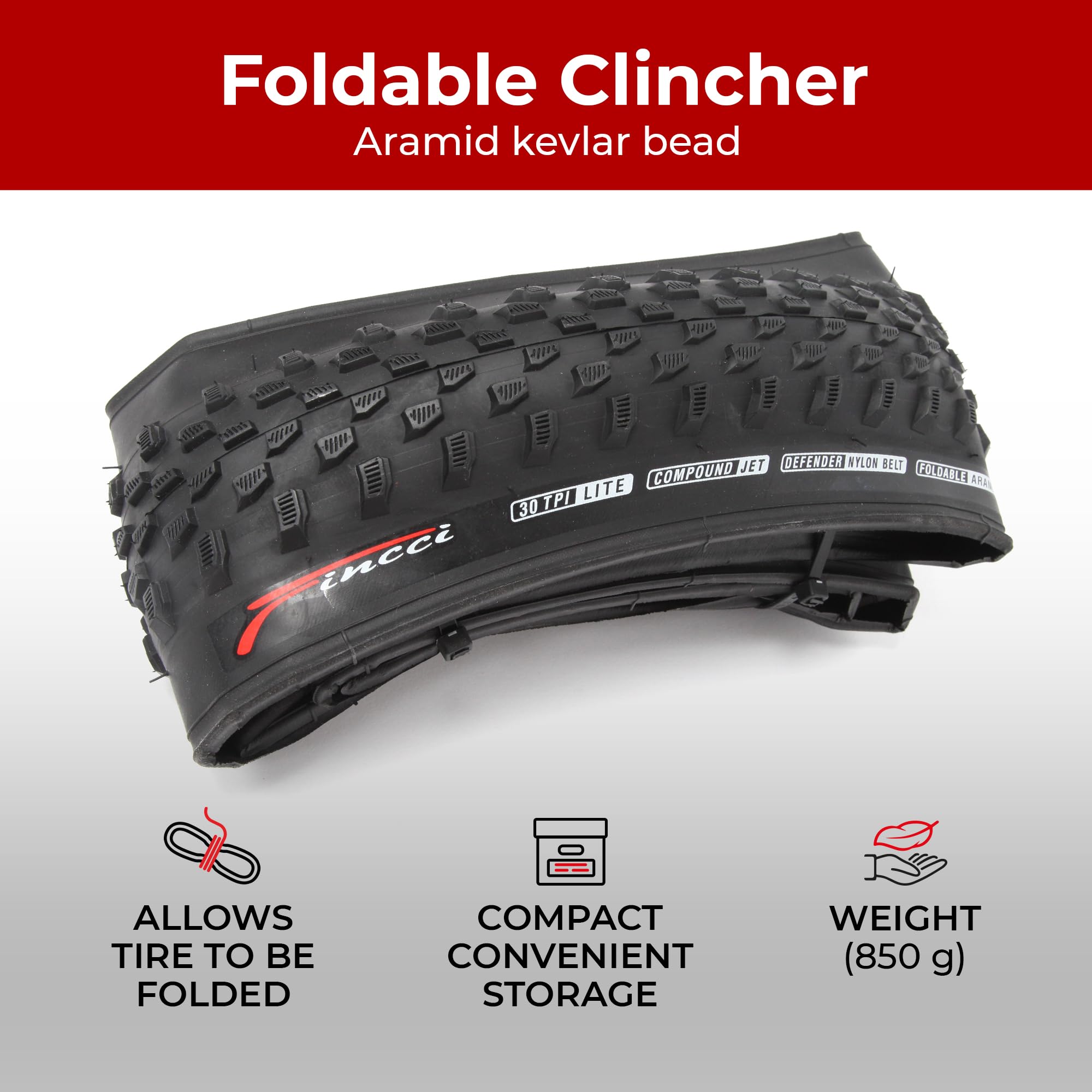 Fincci Marudo 29 X 210 Inch Bike Tire Foldable 52-622 For Mtb Mountain Gravel Hybrid Bike Bicycle