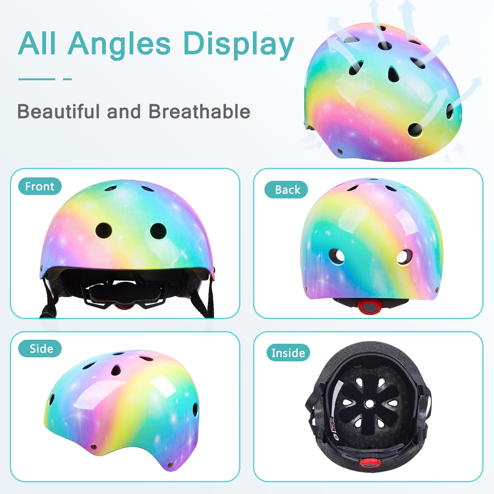 Toddler Helmet, Bienbee Kids Bike Helmet Skateboard Helmets for Bicycle Balance Bike Scooter for Girls Boys Kids Age 1-3-5-8-14