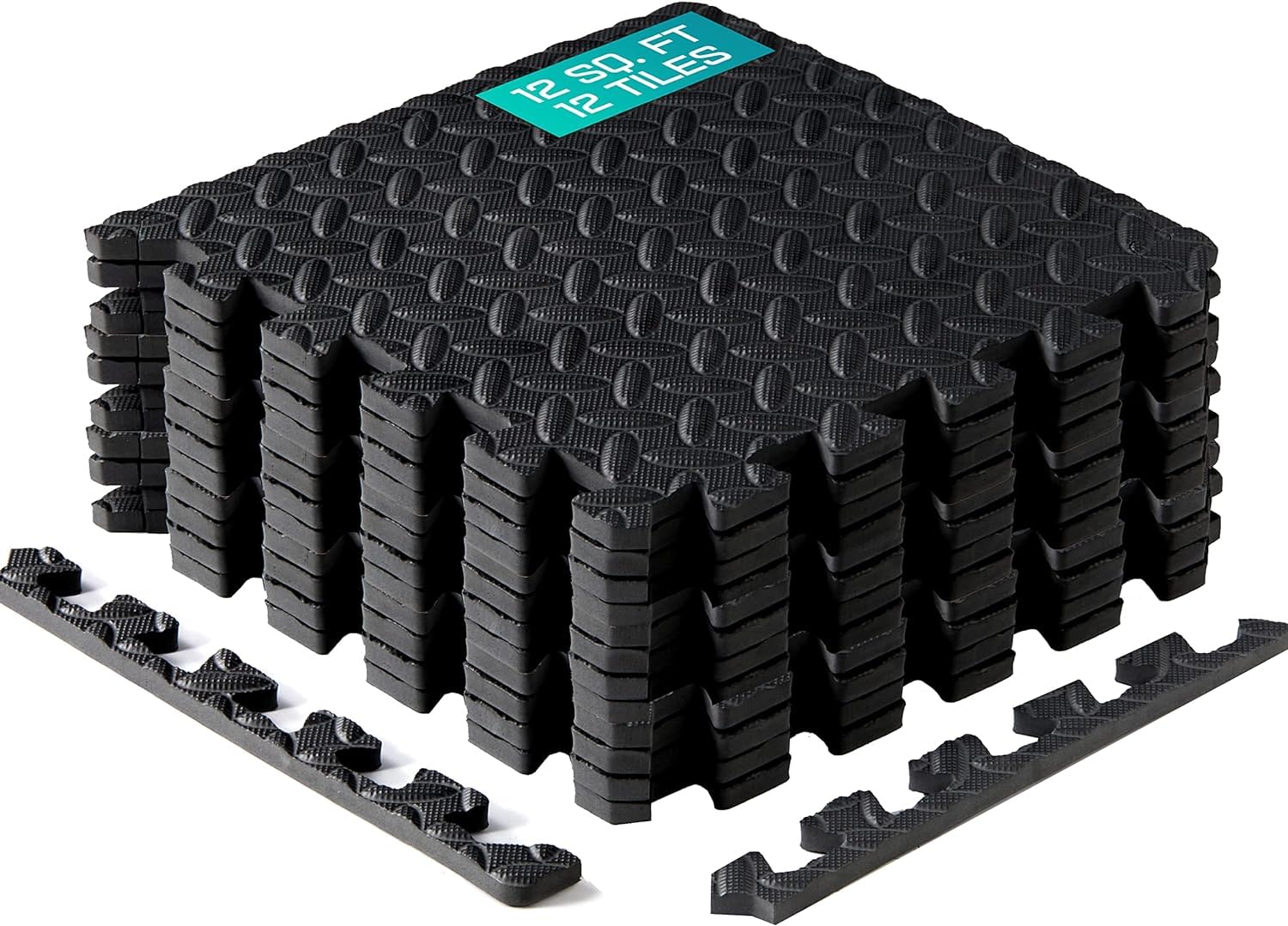 Yes4All Interlocking Exercise Foam Mats With Border - Interlocking Floor Mats For Gym Equipment - Eva Interlocking Floor Tiles ,