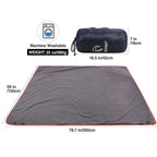 Redcamp Large Waterproof Stadium Blanket For Cold Weather, Soft Warm Fleece Camping Blanket Windproof For Outdoor Sports, Dark B