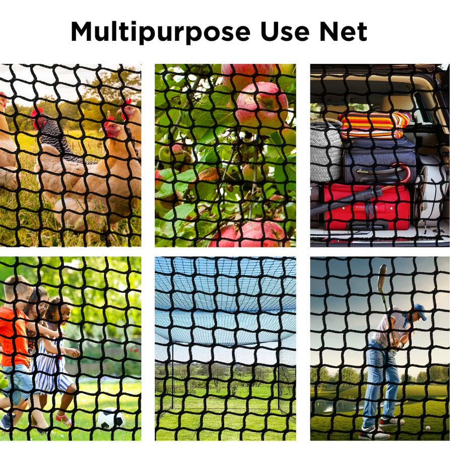 [10 X 15] Practice Golf Net For Training - Suitable For Hockey, Baseball Batting Cage Divider Net - Heavy Duty Golf Sports Netti