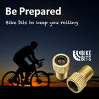 Bike Bits Brass Presta Valve Adapter - Convert Presta To Schrader - Inflate Tire Using Standard Bike Pump Or Air Compressor (4 P