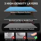 Anngrowy Large Exercise Mat 6'X4'X7Mm Workout Mats For Home Gym Mats Gym Flooring Rubber Workout Mat Fitness Mat Large Yoga Mat
