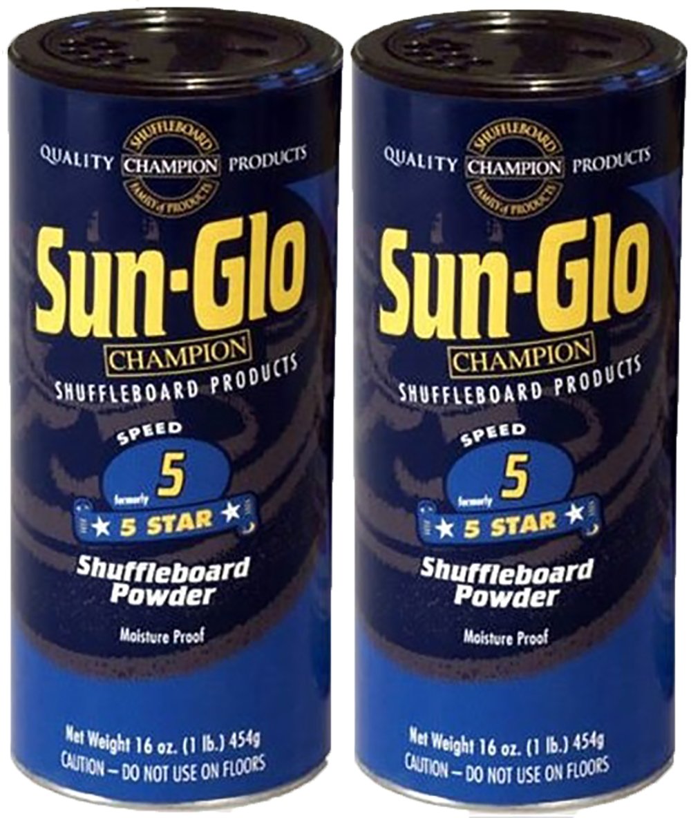 Twin Pack of SunGlo #5 Speed Shuffleboard Powder Wax