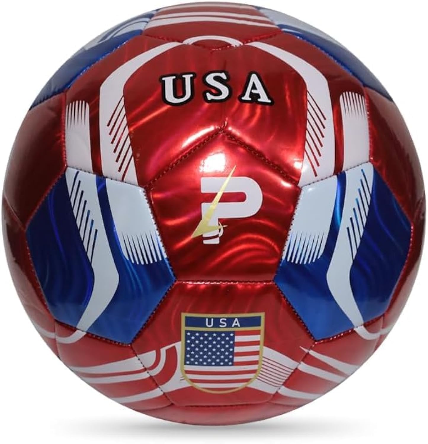 PLAYPRO Country Training Soccer Ball: World Edition (USA - RED, 2)