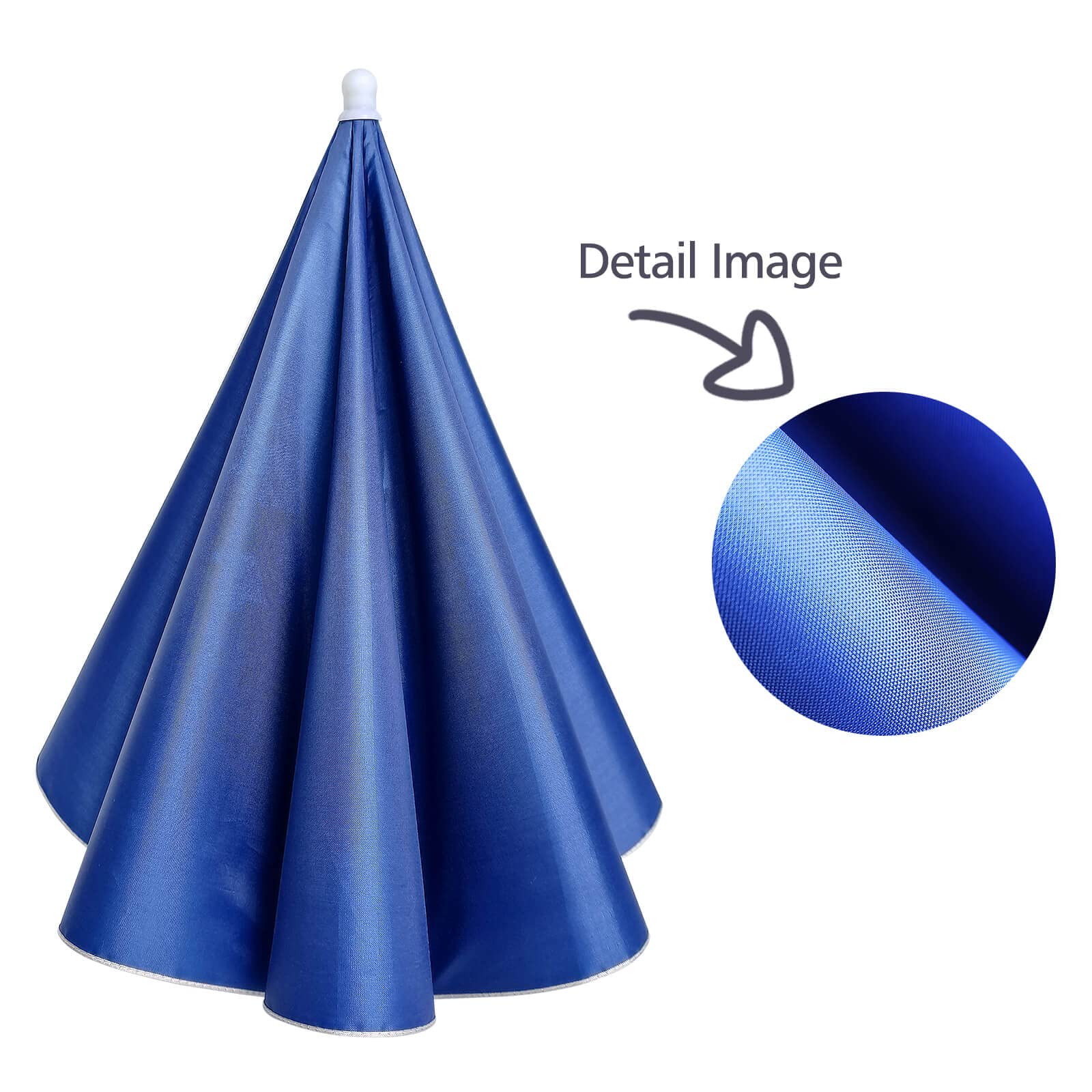 Massmall Umbrella Hat 27'' Uv Protection Umbrella Hats For Women Men Hands Free Umbrella Blue/1 Pack