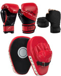 Mamxwaga 3-In-1 Boxing Gloves And Punching Mitts Set For Kids, Sports Boxing Gloves Boxing Pads With Hand Wraps, Kids Boxing Equ