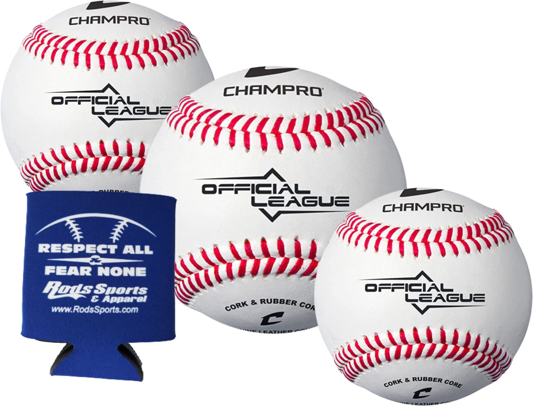 CBB-90 Durahide Cover Baseballs - 36 Balls and one Rods Can Sleeve Included