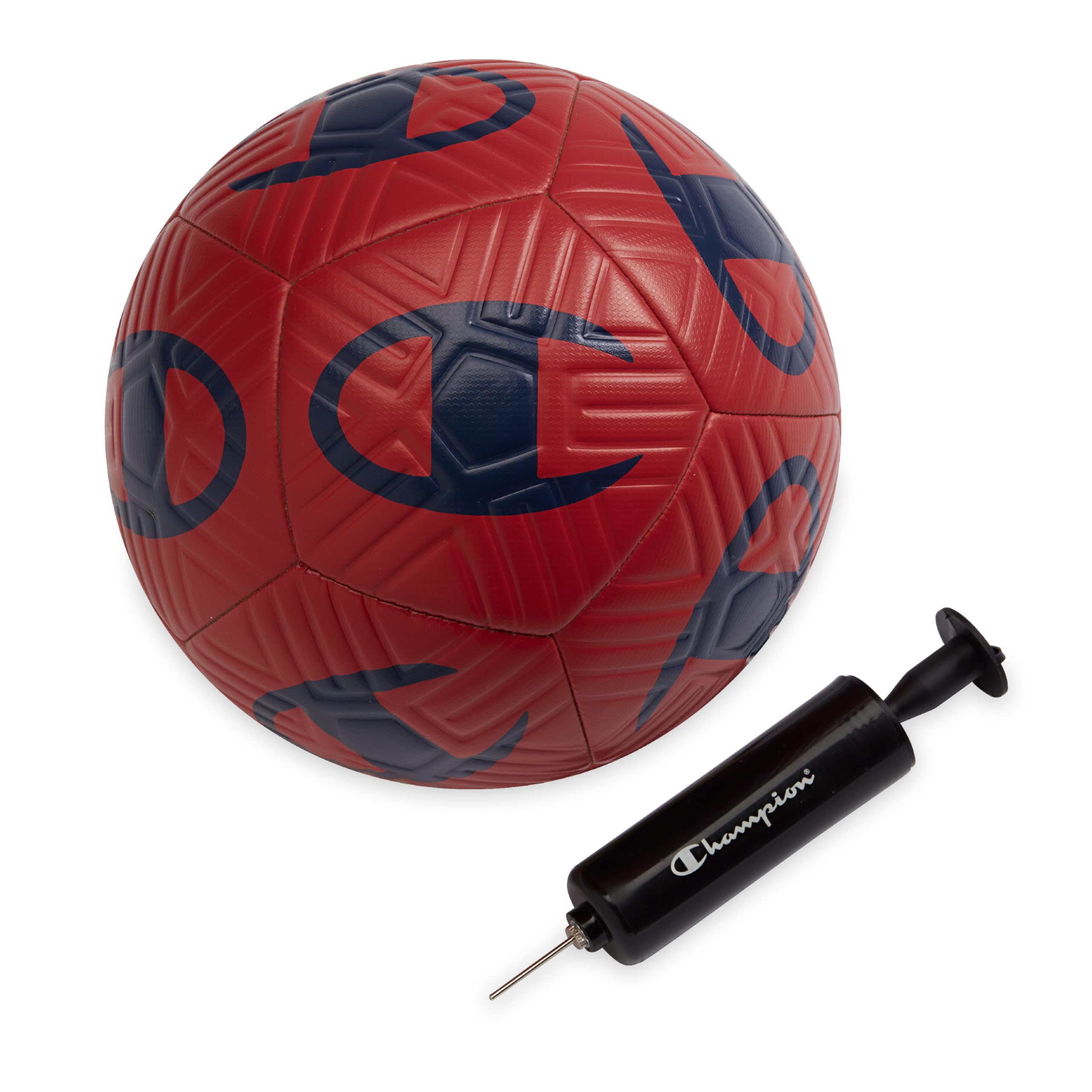 Champion Playmaker Soccer Ball (Size 4, Tango Red/Medieval Blue) - 12-Panel Design, Enhanced Control, Durable TPU Cover & Butyl 