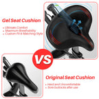 Oversized Comfort Bike Seat, Extra Wide Bike Seat Compatible With Peloton Bike, Electric Bike, Indoor Stationary Exercise Bike O
