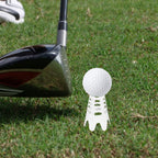 Ruyshu Golf Simulator Tees for Mat, Plastic Indoor Golf Tees for Winter Turf and Driving Range, Pack of 10 Tall & 10 Short (Whit