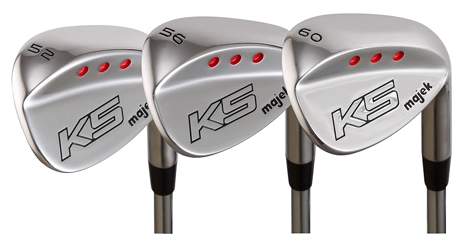 Majek Golf +1 Inch Over Big & Tall Mens Wedge Set: 52? Gap (Gw), 56? Sand (Sw), 60? Lob (Lw) Regular Flex (Tall 60''+ / +1''Over
