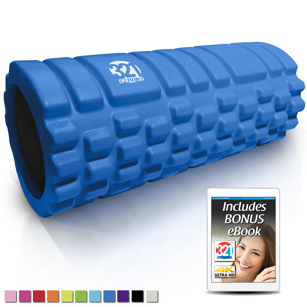 321 Strong Foam Roller - Medium Density Deep Tissue Massager For Muscle Massage And Myofascial Trigger Point Release, With 4K Eb