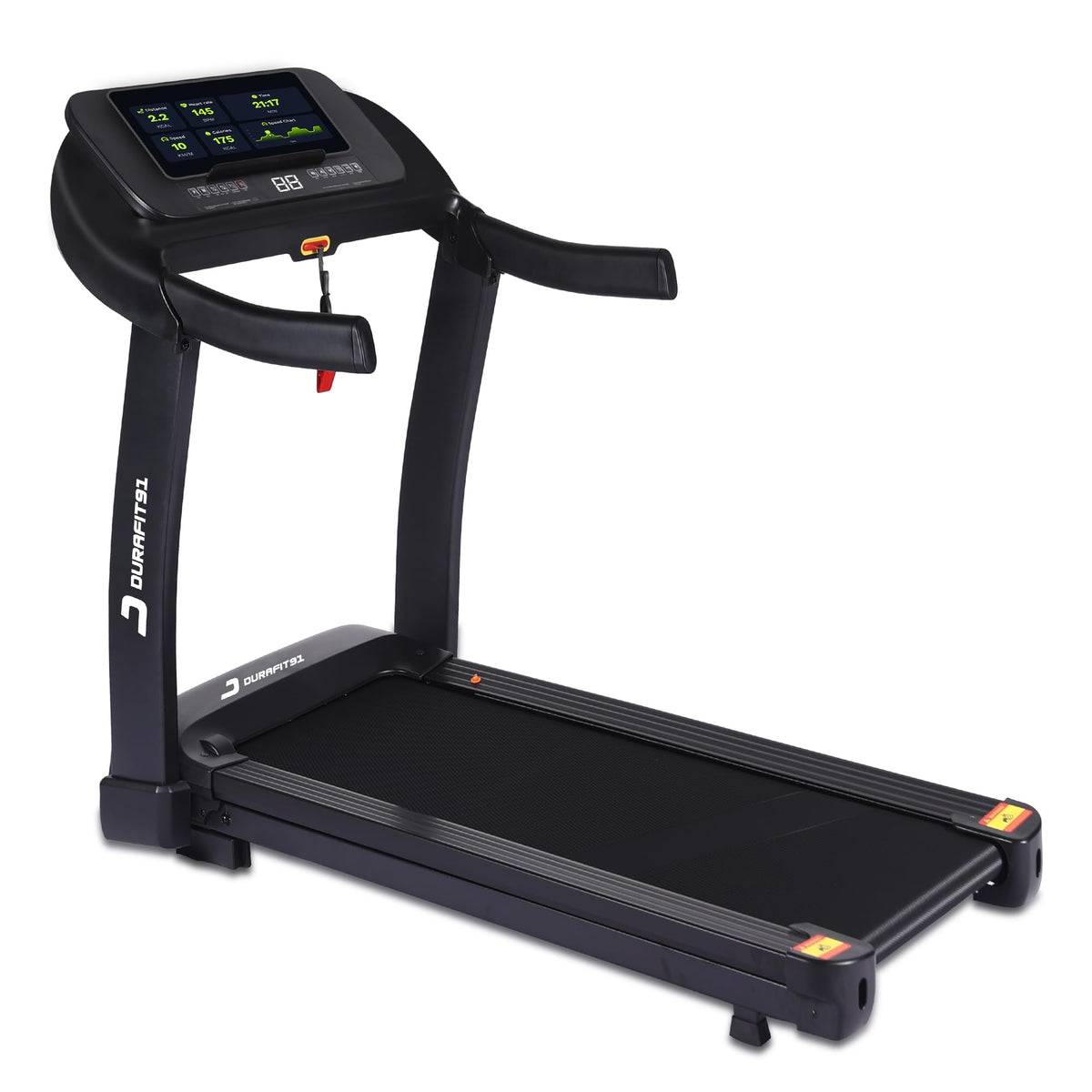 Durafit91 Sprint Pro 5 Hp Peak Bldc Motorized | Hydraulic Foldable Treadmill | 25Level Auto Incline| 16 Km/Hr Max Speed| 140Kg U