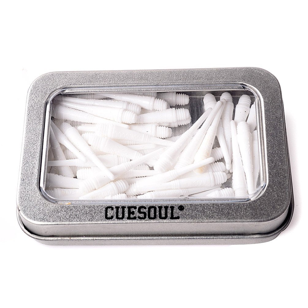 Cuesoul Soft Tip Darts Points 2Ba Thread White,Pack Of 100 Pcs