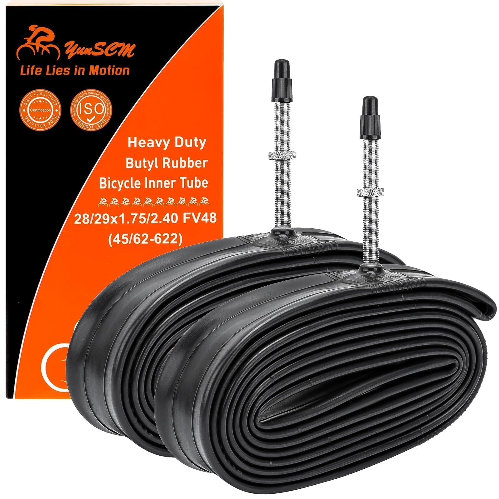 2 Pack 29'' Bike Tubes 29X2.125/2.2/2.3/2.35/2.40 Fv48 Presta Valve 29'' Tubes Compatible With 29 X 2.125 29 X 2.20 29 X 2.25 29