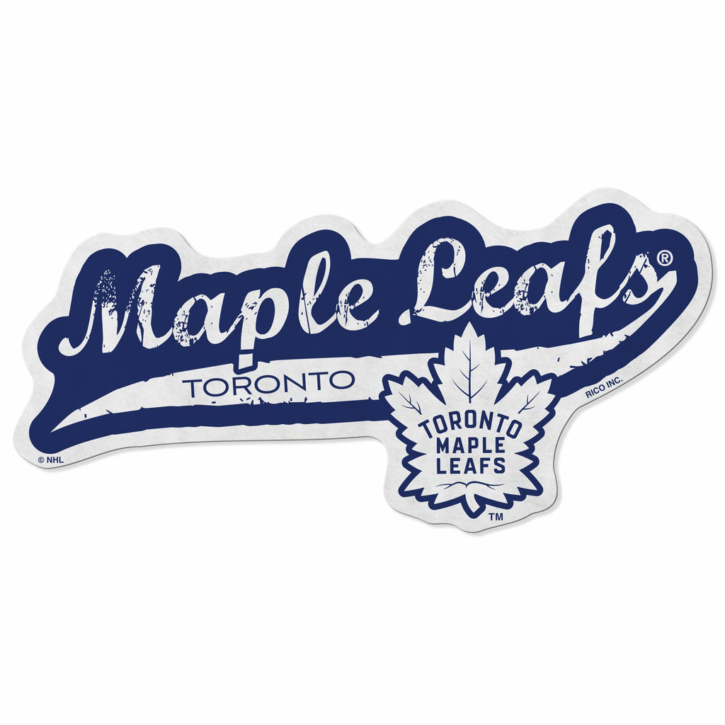 Rico Industries Nhl Toronto Maple Leafs Distressed Shape Cut Pennant - Home And Living Room D  Cor - Soft Felt Ez To Hang
