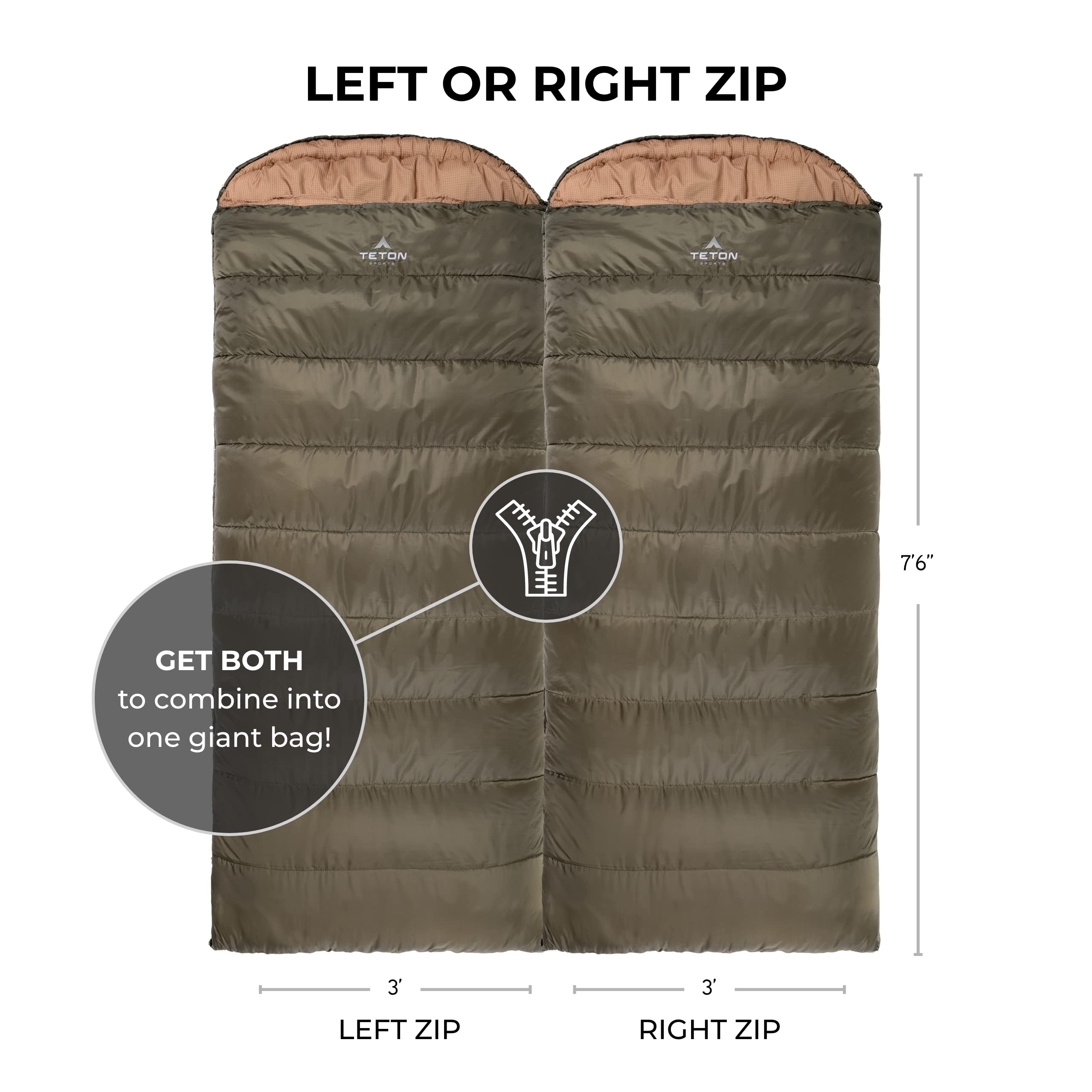 Teton Sports Celsius Xl-25F Sleeping Bag; Cold Weather Sleeping Bag; Great For Family Camping; Free Compression Sack