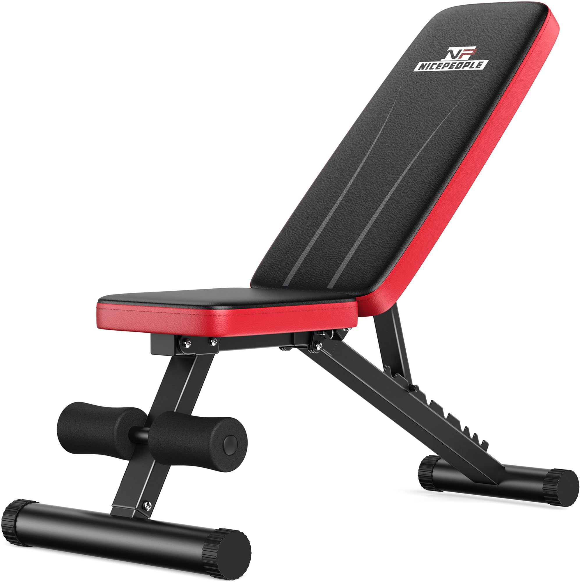 Nicepeople Basic Weight Bench For Home Gym, Foldable Workout Bench With 8 Backrests, 660Lbs Weight Capacity Adjustable Bench