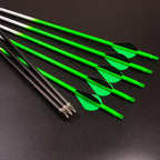 Qunying Archery Carbon Arrow 28 Inch 300 340 350 400 Spine Practice Hunting Arrows For Compound Recurve Bow 12Pcs Spine 400