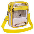 USPECLARE Clear Purse Stadium Clear Messenger Bag Stadium Approved for Men and Women Clear CrossBody Bag(Yellow)