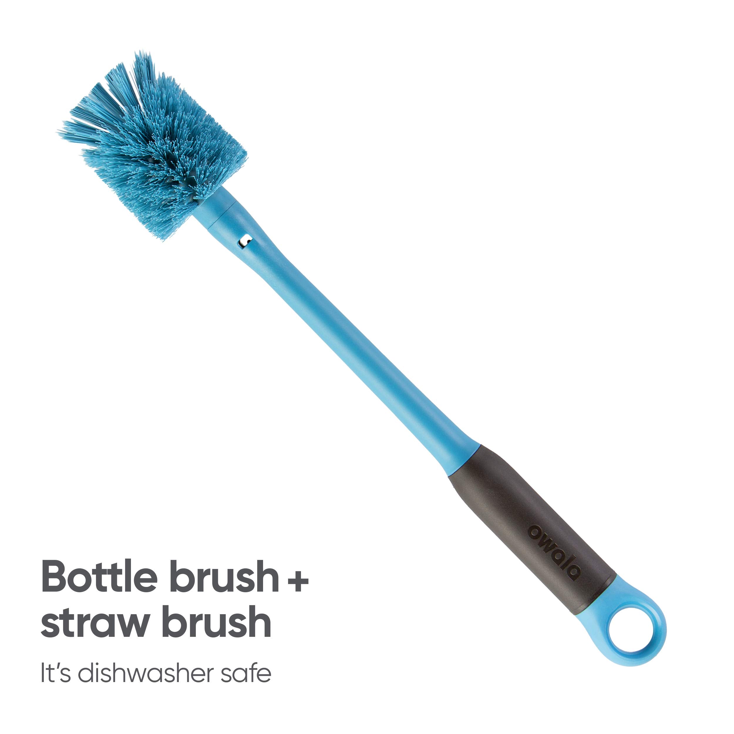 Owala 2-in-1 Water Bottle Brush Cleaner and Water Bottle Straw Cleaner Brush, Water Bottle Brush with Removable Head and Twist n