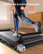Acezoe Walking Pad Treadmill with Incline, 2 in 1 Folding Treadmills for Home Small Office, 300lbs Portable Compact Under Desk T