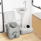 Yitahome Portable Sink And Toilet, 17 L Hand Washing Station & 5.3 Gallon Flush Potty,For Outdoor,Camping, Rv, Boat, Camper, Tra