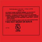 Seachoice Emergency Marine Foam Flotation Cushion, Square, 15 In. X 15 In, Red