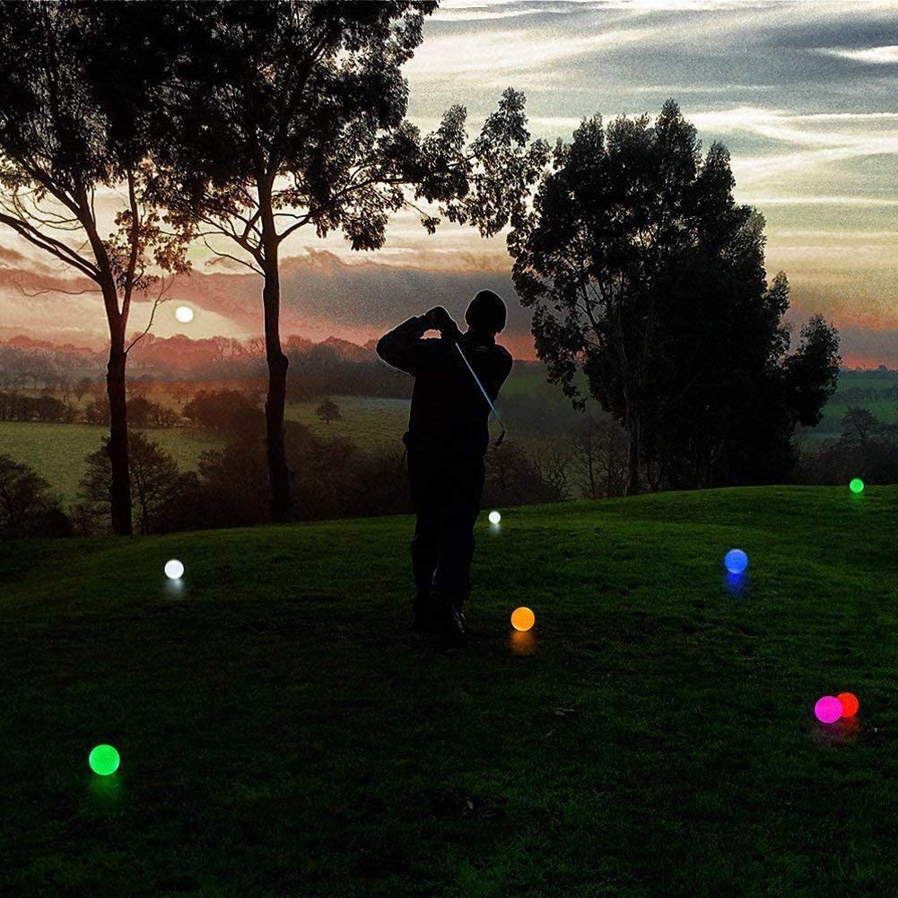 Crestgolf Glow In The Dark Golf Balls,Glow Golf Ball With 4 Light Sources Super Bright In Dark Light Up Led Golf Balls For Night