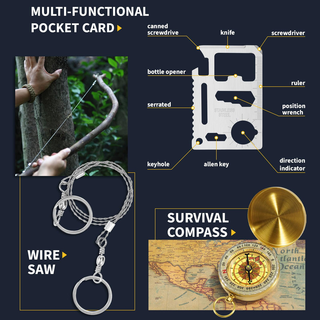 Astnes Gifts For Men Him Dad, Survival Kits And Equipment 14 Pcs, Christmas Stocking Stuffers, Anniversary Birthday Gifts For Hu