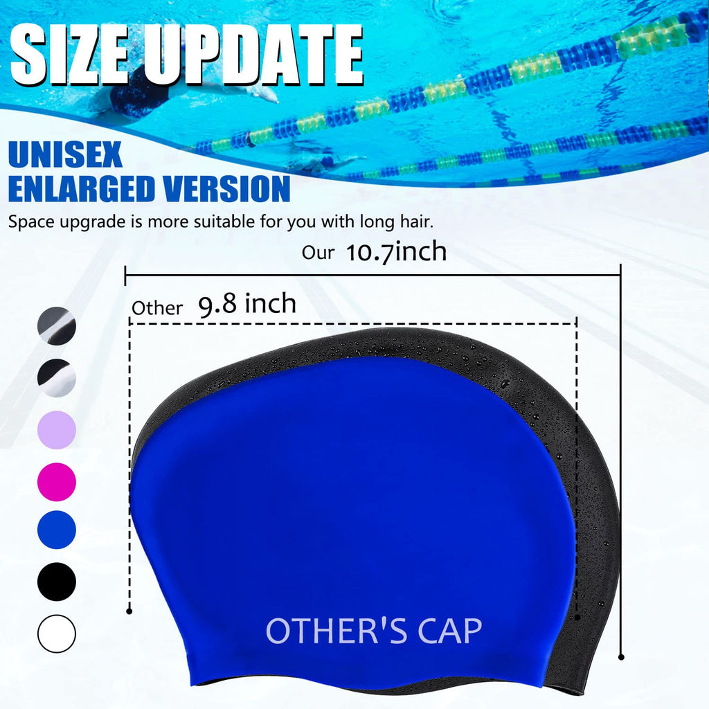 Women Silicone Swimming Cap, High Elasticity Thick Swim Hats For Long Hair, Bathing Swimming Caps For Women And Men Keep Your Ha
