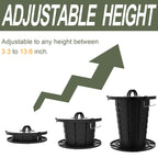 Alevmoom Retractable Portable Toilet With Cushion - 330Lbs Capacity 13.7 Height Adjustable Camping Toilet Foldable Travel Toilet
