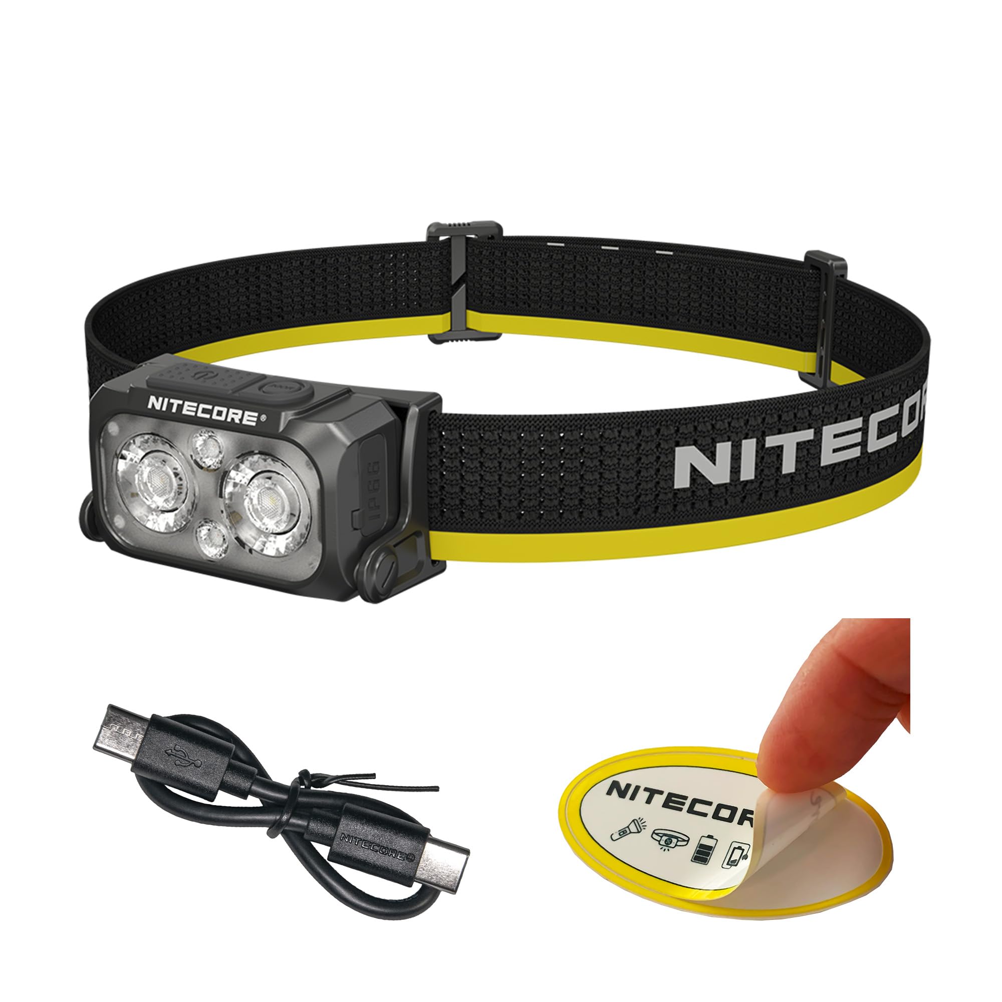 Nitecore NU25 MCT 400 Lumen Lightweight USB-C Rechargeble Outdoor Headlamp with Multiple Color Temperatures Warm Natural, Cold L