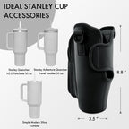Jebealuo Water Bottle Carrier Bag With Phone Pocket For Stanley Cup 40/30 Oz, Water Bottle Holder With Adjustable Strap& Straw C